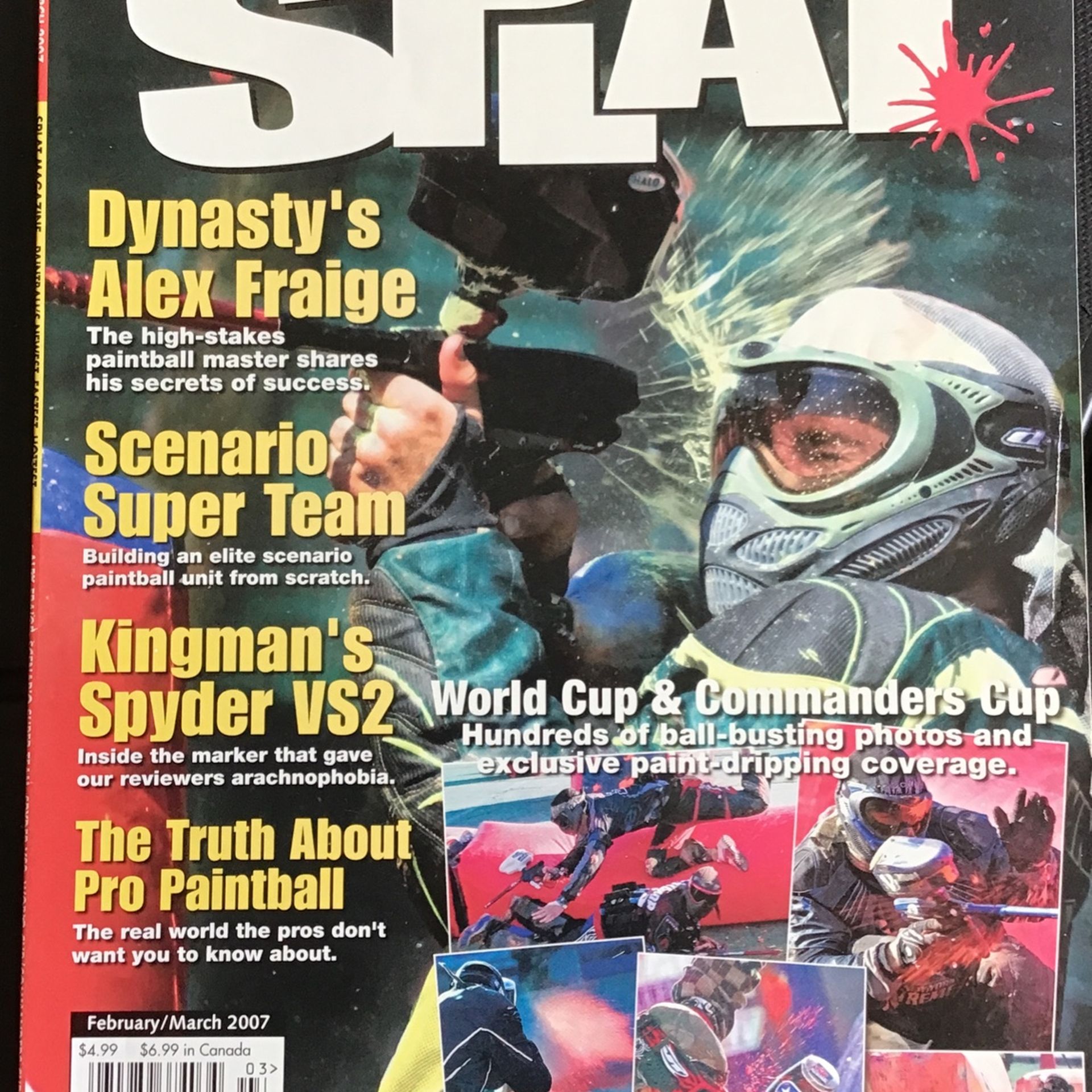 Splat Paintball Print Magazine February /March 2007, Vintage Issue