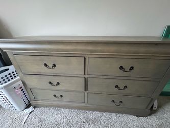 Dresser with mirror and nightstand
