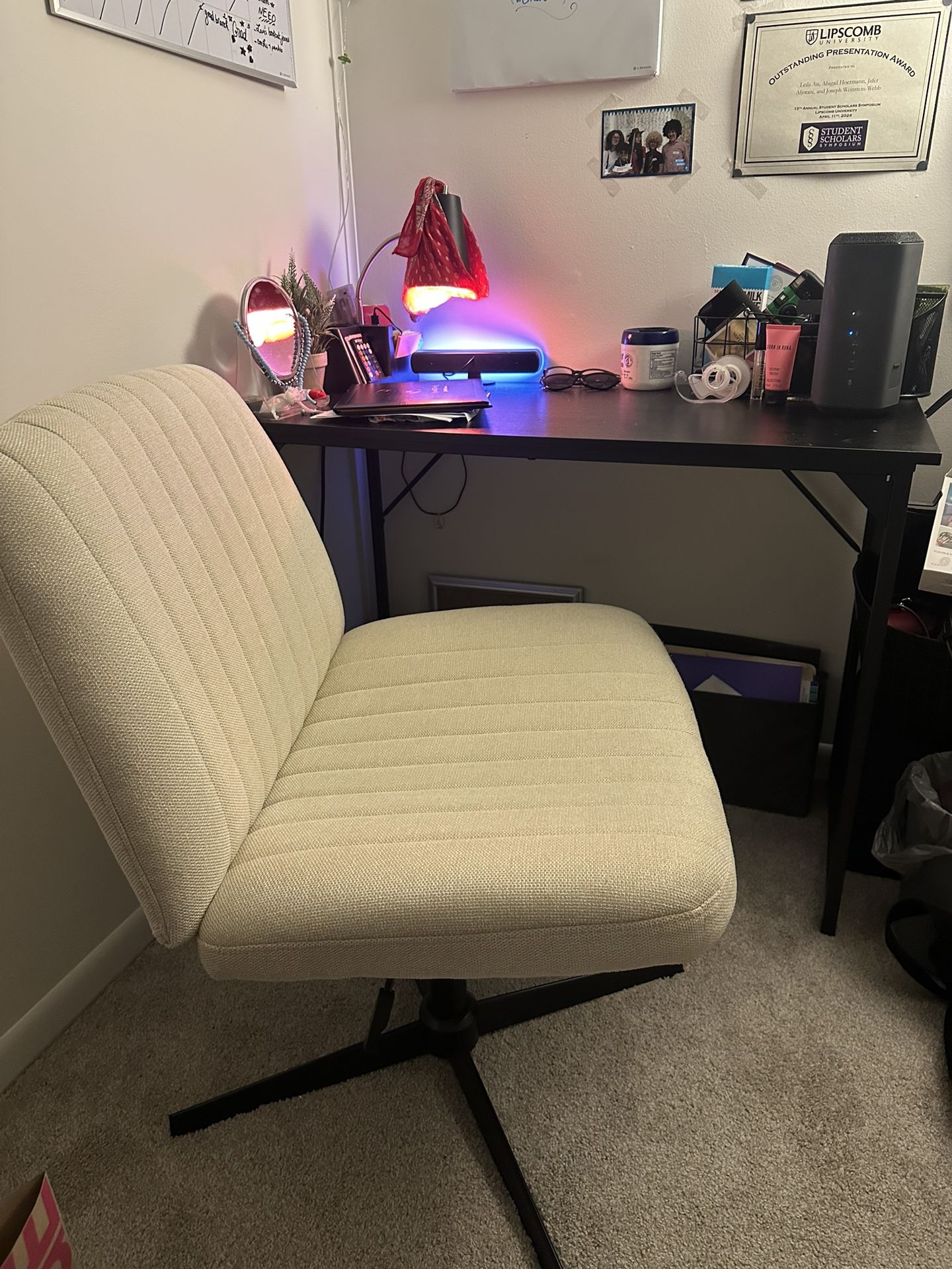 Comfy Office Chair + Small Desk
