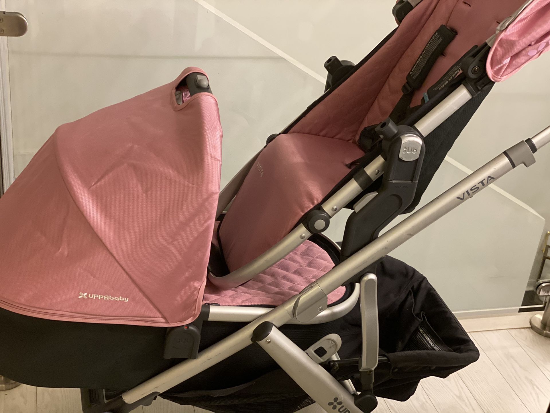 Pink uppababy outlet stroller