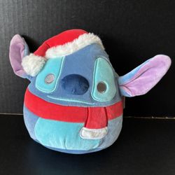 Squishmallow Stitch As Santa Plush