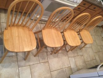 4 Oak Kitchen Chairs 
