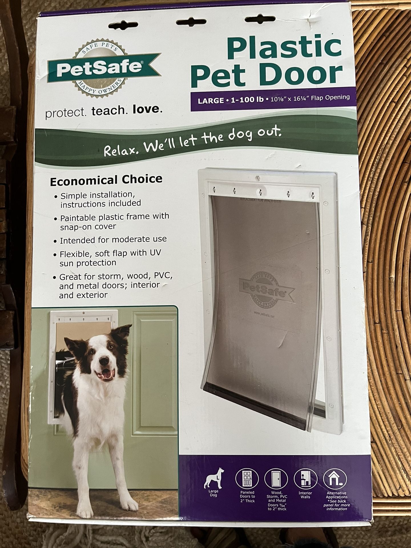 PETSAFE PET DOOR Large 100 LBS