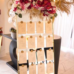 Welcome sign and Seating chart Mirror