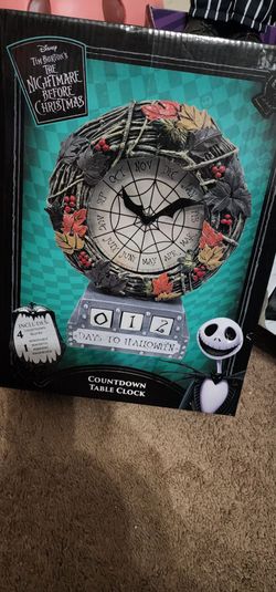 Disney nightmare before christmas Countdown table clock