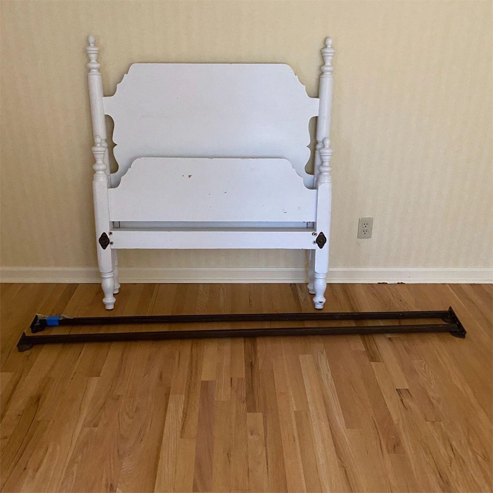 Vintage Wooden Twin Bed Frame