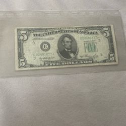 1950a $5 Star Note 