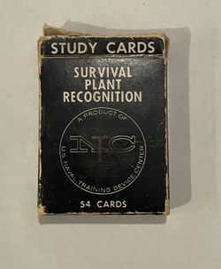 Korean War Survival Plant Recognition cards circa 1949