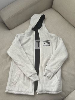 Kith Grey /blk reversible zip up hoodie size M/L