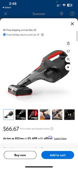 Dirt Devil Handheld Vaccum