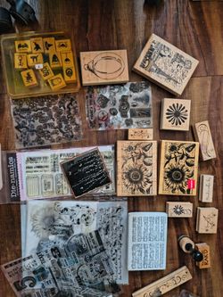 Box of stamps and ink
