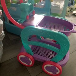 Kids Push Or Shopping Cart With Sound Buttons