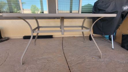 Patio Table with glass