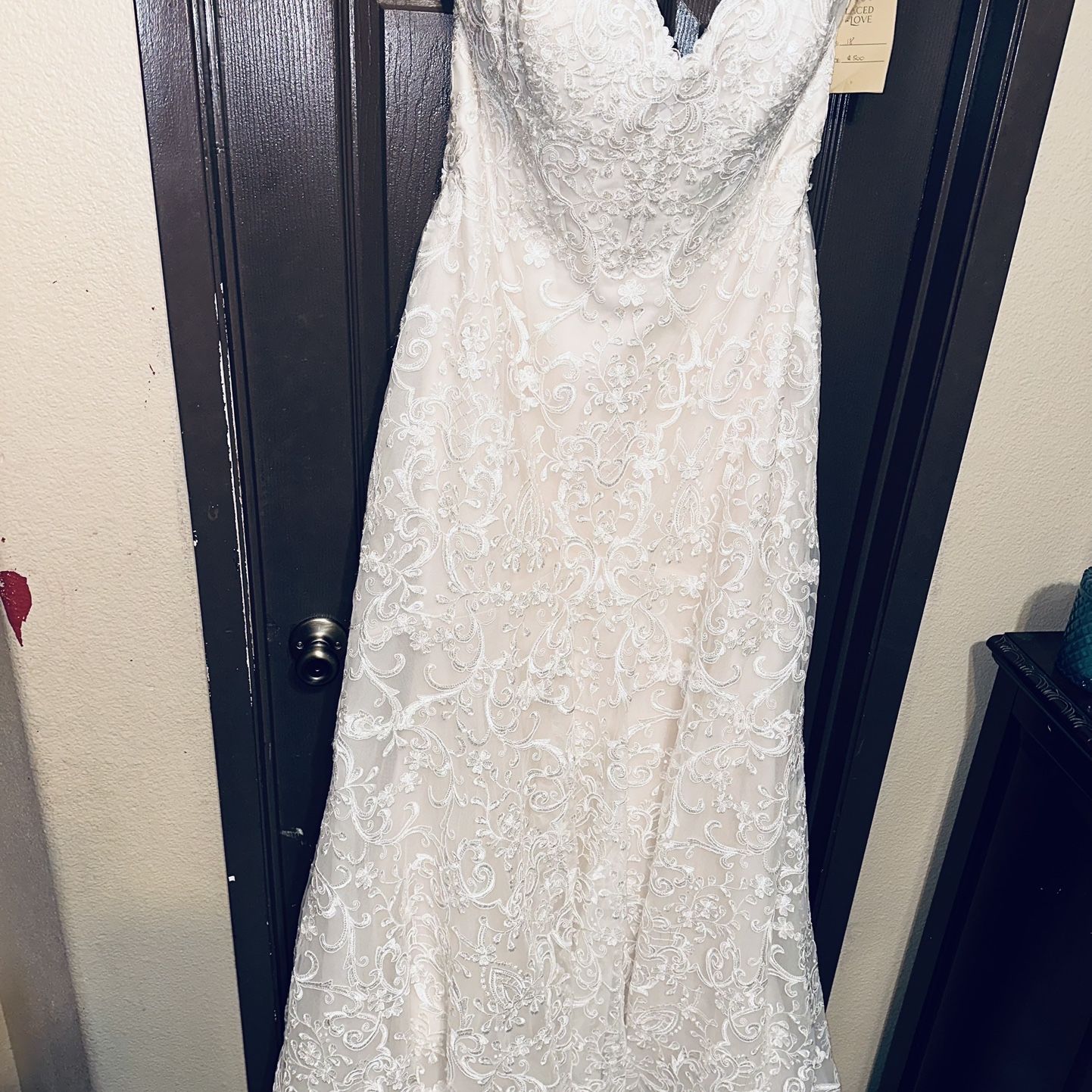 Wedding Dress, Strapless,  Size 18