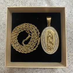 virgin mary gold chain