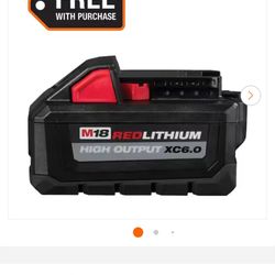 Milwaukee  M18 18V RED LITHIUM High Output XC6.0
