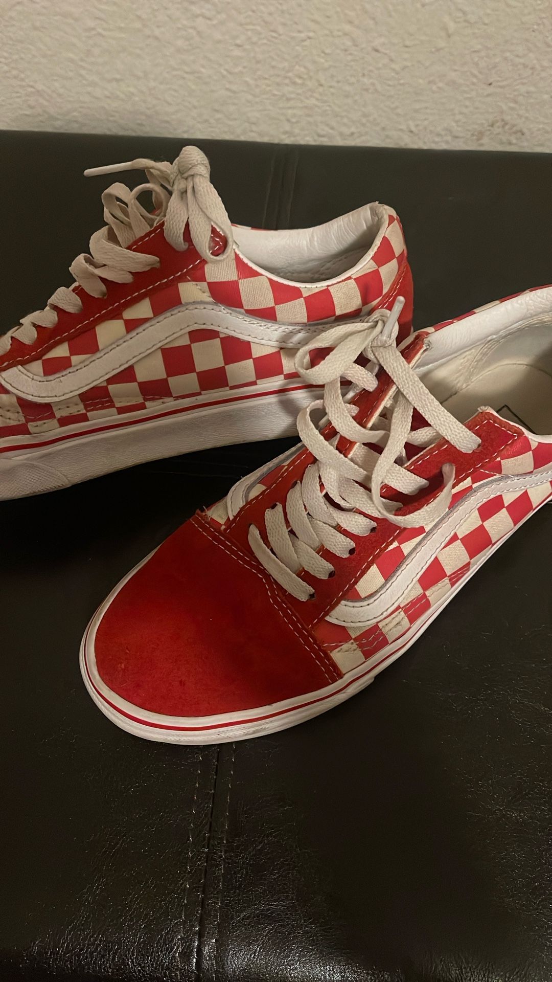 Vans red checkered