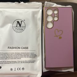 New Samsung S23 Ultra phone case with heart design