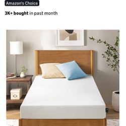 Twin Size Memory Foam Mattress 5 In.