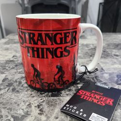 Stranger Things XL Mug With Sticker - Netflix - PALADONE - Coffee & Tea - NWT