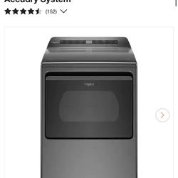 Brand New Whirlpool 7.4 cu. ft. 120-Volt Smart Chrome Shadow Gas Vented Dryer with Accudry System