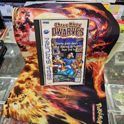 Three Dirty Dwarves (Sega Saturn, 1996) CIB Complete w/ Manual & FOAm 