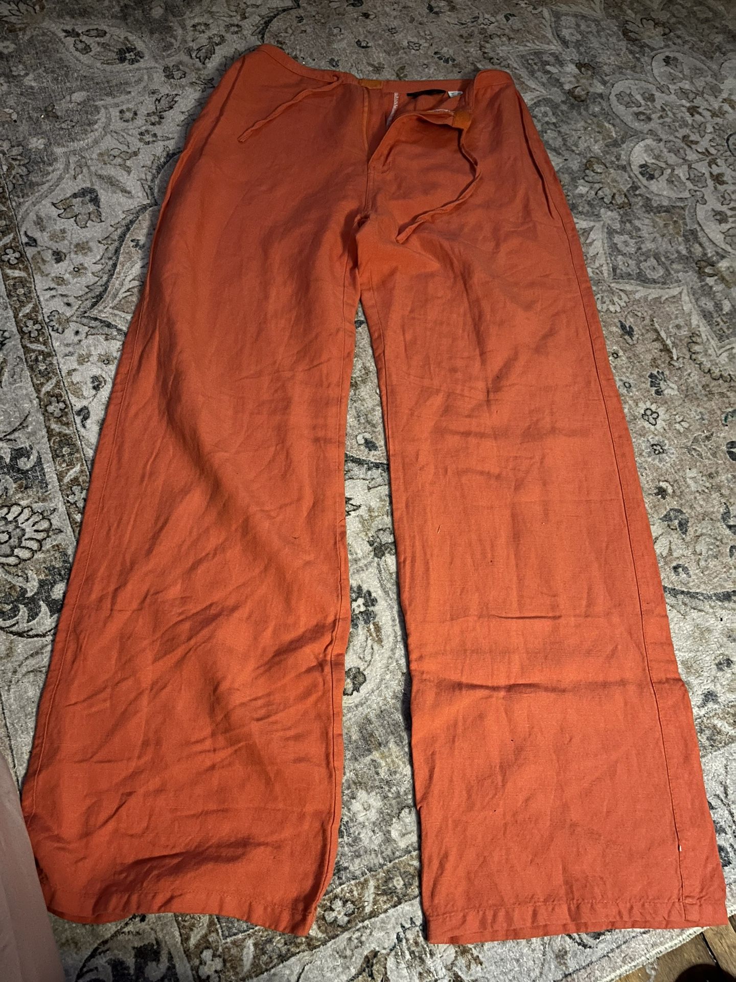 Vintage Fendi Linen/ Silk Blend Drawstring Pants