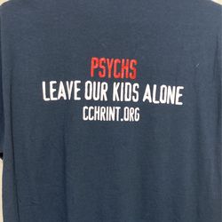 T-Shirt Medium Psychs Leave Our Children Alone