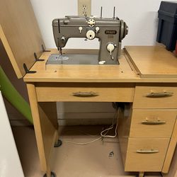 Pfaff 230 Sewing Machine/Cabinet/Supplies