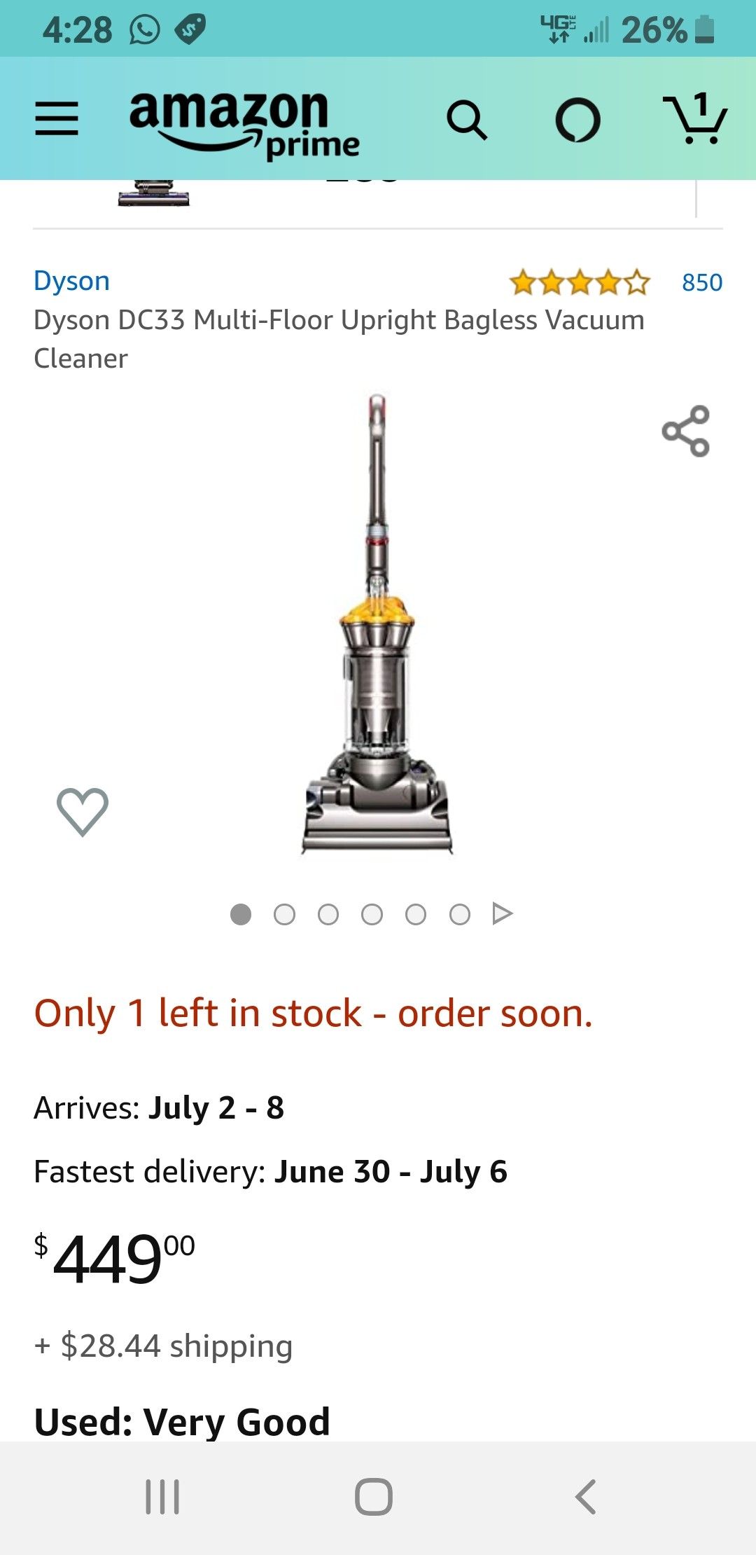 Dyson DC33 MULTIFLOOR bagless vacuum CLEANER