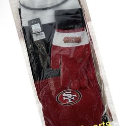 New San Francisco 49ers Tri Color Scarf/Gloves Set