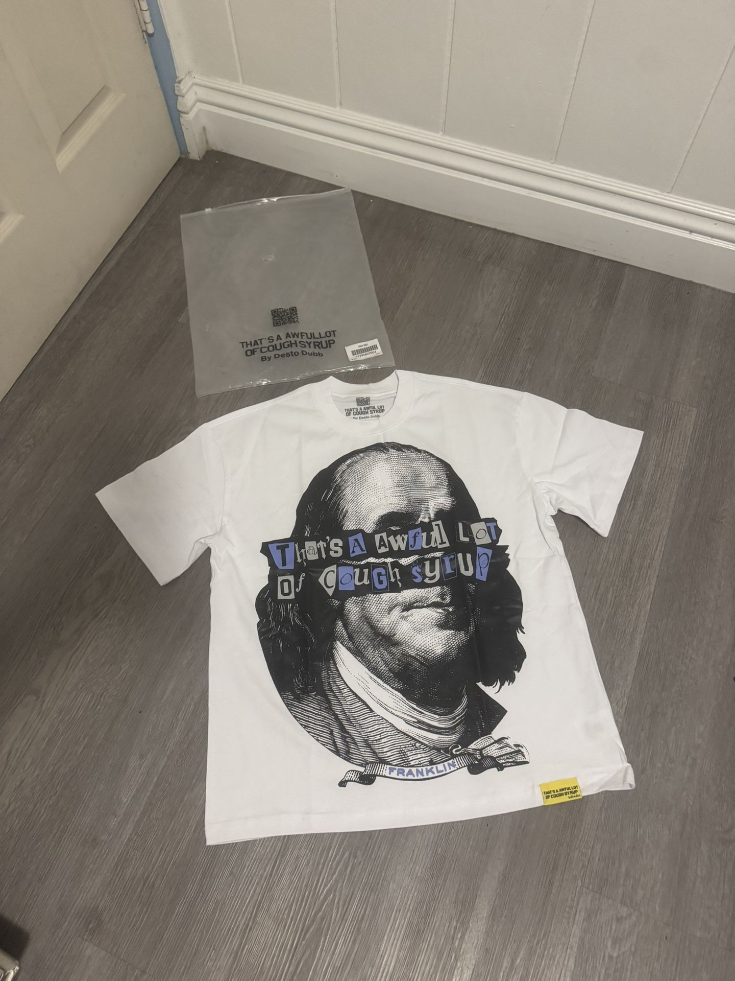 That’s  a awful lot of cough syrup alocs t shirt x trapstar brand new never worn comes with bag