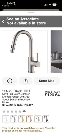 Kibi KKF2011BN Luxe Single Handle Pull Down Kitchen Faucet
