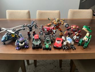 Legos - mine craft, iron man, marvel, etc