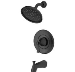American Standard Rumson Single-Handle 1-Spray Tub and Shower Faucet with 1.8 GPM in Matte Black (Valve Included)