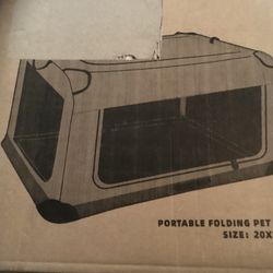 Pettycare 20” x 13” x 13” Collapsible Foldable Soft PetvKennel with Chew Proof Mesh Windows, Indoor & Outdoor Travel Dog Crate Pet size : max height 1
