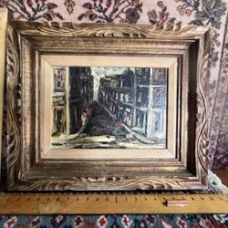 Vintage Oil Painting On Board Signed Gleria 