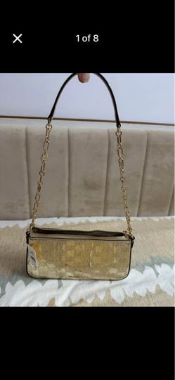 MK golden bag empire logo with gold chain brand new