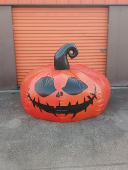 Two Gigantic Inflateable Pumpkins. 6 Ft Wide By 5 Ft Tall I Believe