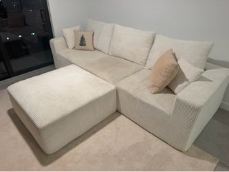 Sofa with ottoman