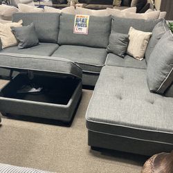 Stunning Sectional! $699 With Ottoman! 😃💥❤️ Easy Financing!