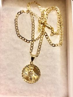 San judas pendant and chain
