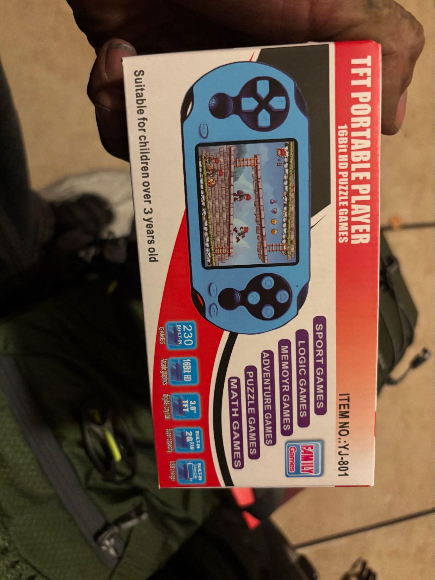 Tft portable player