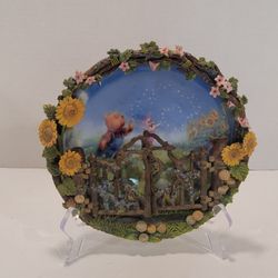 The Bradford Exchange Pooh’s Secret Garden 100 Acre Wishes 1st Issue LE Plate