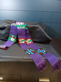 Long Purple Colorful Hand Woven Hand Made Religious Clergy Pastor Preacher Stole