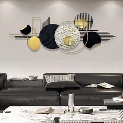 Stunning Metal Wall Art Modern Art Black and Gold Boho