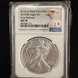 2019 W Silver Eagle MS70 NGC Early Release