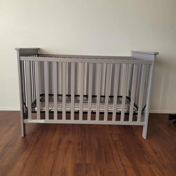 Grey Baby Crib (Mattress NOT Includeded!)