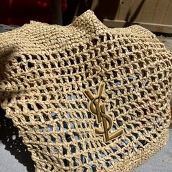 SAINT LAURENT Women's Icare Raffia Tote