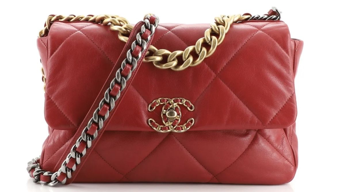 Chanel 19 Flap Bag Quilted Leather Large Red for Sale in New York